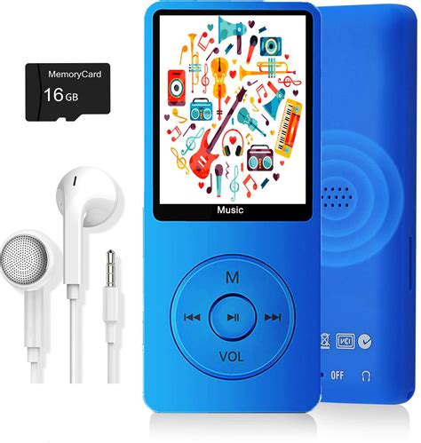 MP3 Player, Music Player with 16GB Micro SD Card, Build-in Speaker ...