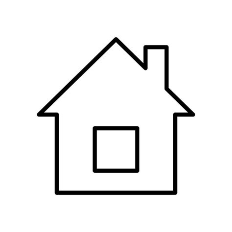 House line icon. House with pipe in the outline style. Vector ...