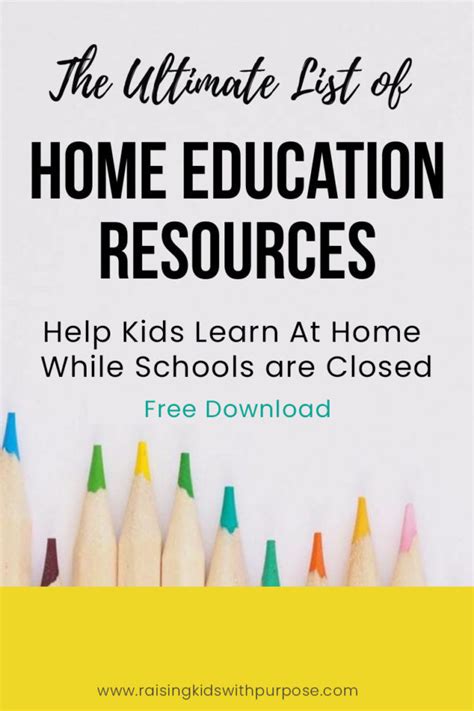 The Ultimate List of Over 225 Home Education Resources - Raising Kids With Purpose