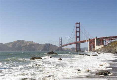 Golden Gate Bridge and Baker Beach Stock Image - Image of metal, transportation: 5919367