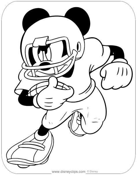 Football Coloring Page Mickey Mouse Football Coloring Pages | The Best ...