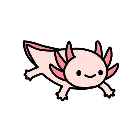 Axolotl Sticker by littlemandyart in 2021 | Cute little drawings, Cute cartoon drawings, Mini ...