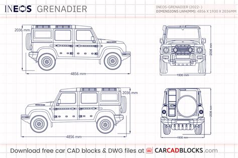 Ineos Grenadier 2023 Free CAD Blocks, DWG File - CarCadBlocks