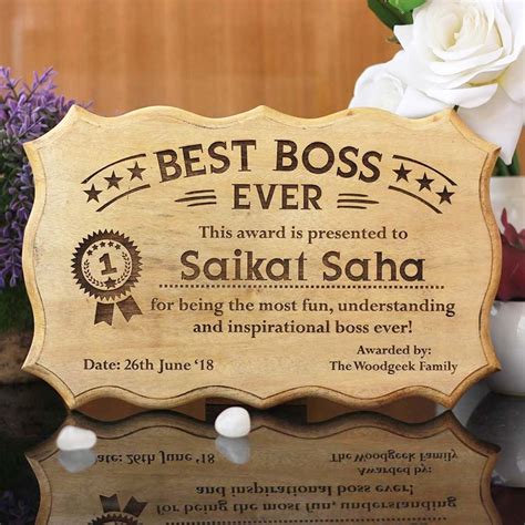 Personalized Best Boss Ever Award Certificate | Unique Gifts for Boss