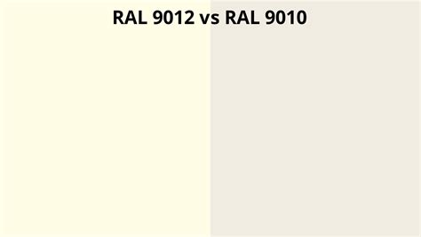 RAL 9012 vs 9010 | RAL colour chart UK