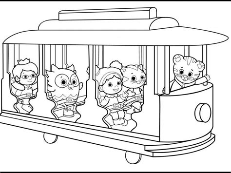 Neighborhood Trolley Coloring Page - Patricia Sinclair's Coloring Pages