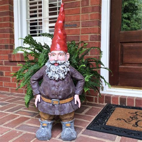 Homestyles Giant "Merlin" the Wizard Classic Old World Garden Gnome Outdoor Statue 32"H ...