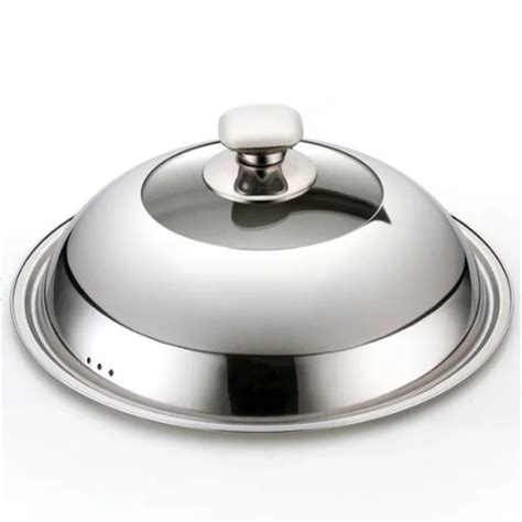 Visible Cooking Wok Pan Lid Stainless Steel Universal Pan Cover Visible ...