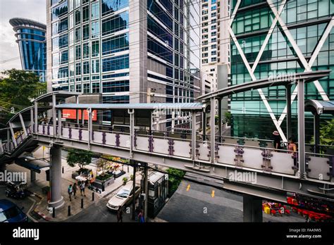 Elevated walkways and modern buildings at Surasak, in Bangkok, Thailand Stock Photo - Alamy