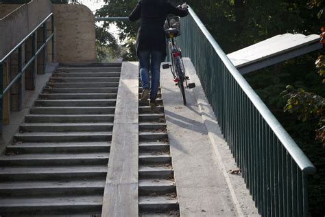 Bicycle Ramp | Ramp stairs, Stairs, Landscape stairs