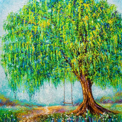 Under The Willow Tree Canvas Wall Art by Kimberly Adams | iCanvas | Willow tree art, Tree ...