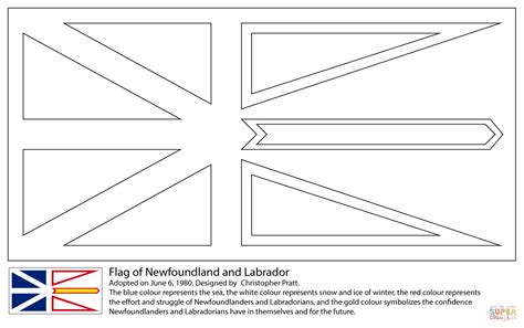 Flag of Newfoundland and Labrador coloring page | Free Printable Coloring Pages