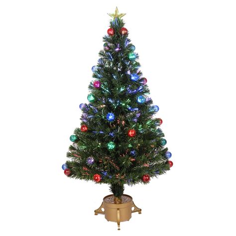 Shop Merske Jolly Workshop 4-ft Pre-lit Artificial Christmas Tree with Twinkling Multicolor LED ...