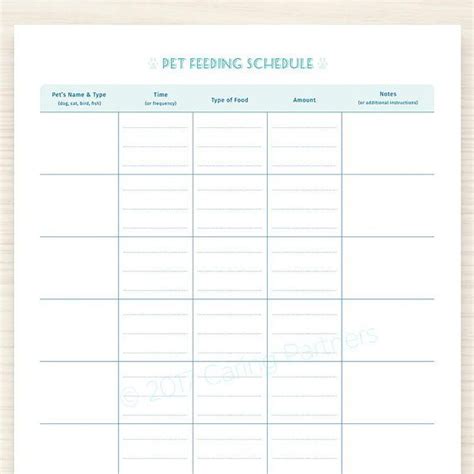 Pet Feeding Schedule PDF Instant Download Printable Good | Etsy in 2022 | Dog feeding schedule ...