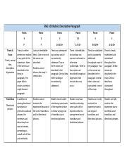 Assignment 2 - Descriptive Paragraph Rubric.docx - ENG 101 Rubric: Descriptive Paragraph Thesis ...