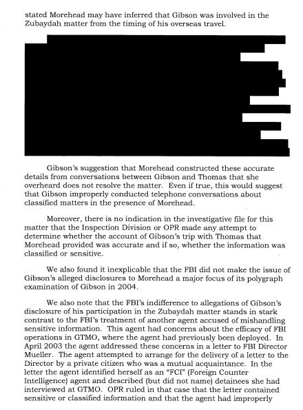 Review Of FBI Interrogation Of Detainees At Guantanamo Bay (OIG Analysis Of Abu Zubaydah Abuse ...