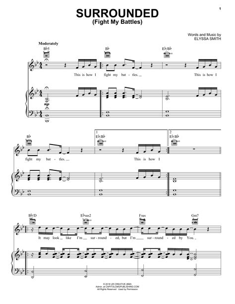 Surrounded (Fight My Battles) by Michael W. Smith Sheet Music for Piano, Vocal & Guitar Chords ...