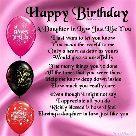 44 Birthday Wishes For Daughter In Law