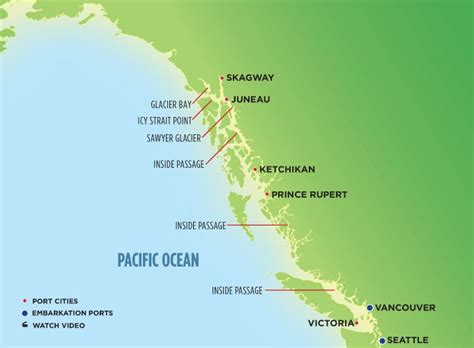 Alaska Ports Map - Find Cruises From Seattle & Vancouver Or View Some ...