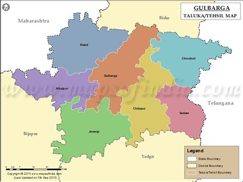 Gulbarga Tehsil Map, Gulbarga Taluk Map