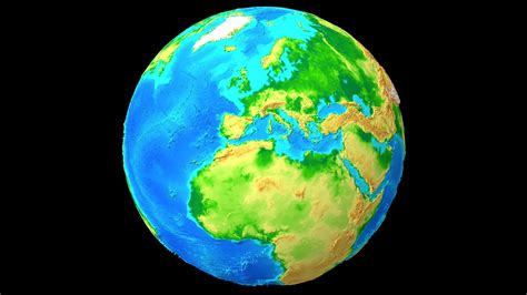 Earth Terrain and Sea Map - Download Free 3D model by John Davies (@johndavies) [d34d5eb ...
