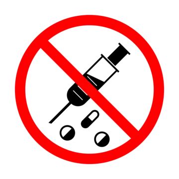 No Drugs Syringe Symbol PNG Transparent Images Free Download | Vector ...