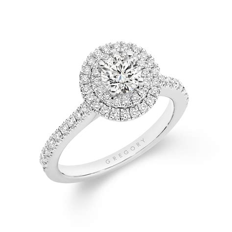 Round Brilliant Double Halo Diamond Engagement Ring - A2431