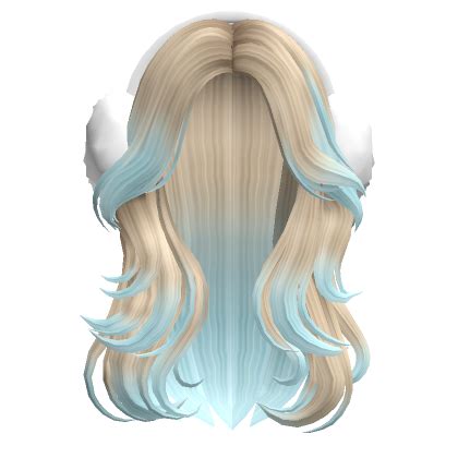 Christmas Hair Long w/ Earmuffs Hat Hair in Ombre | Roblox Item - Rolimon's