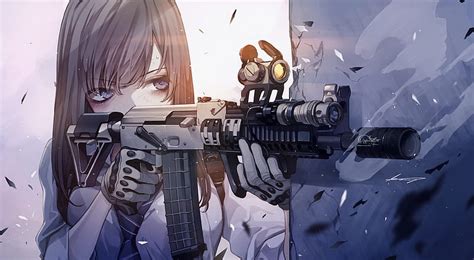 White Hair Anime Girl Military Anime Wallpaper Hd | Images and Photos ...