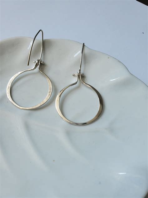 Sterling Silver Hoop Earrings (Small) - Lisa Scala Handmade Jewelry