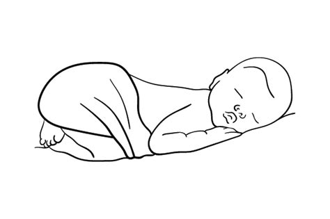 Baby Sleeping Line Art SVG Cut file by Creative Fabrica Crafts · Creative Fabrica