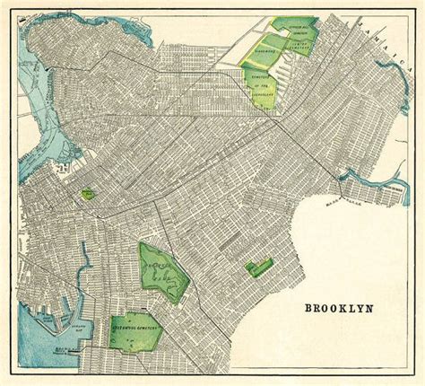 map for brooklyn boy! Old Maps, Antique Maps, Vintage Maps, New York ...