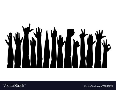 Hands up Royalty Free Vector Image - VectorStock