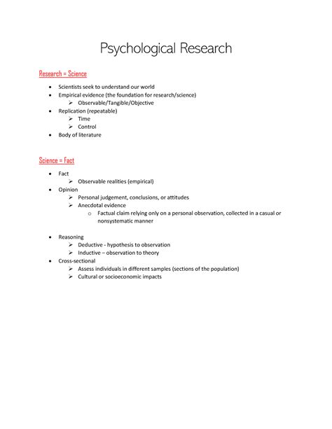 Psychological Research - Psychological Research Research = Science ...