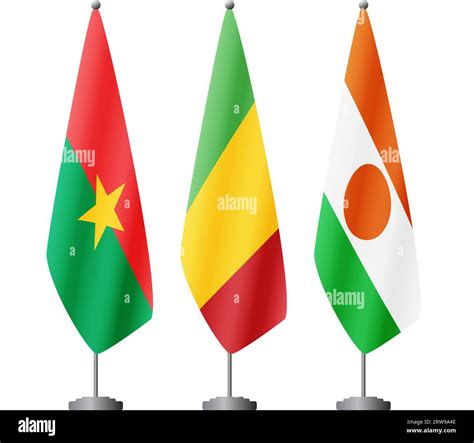 Flags of the states of the Alliance of Sahel States Stock Vector Image & Art - Alamy