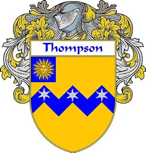 "Thompson Coat of Arms / Thompson Family Crest" Stickers by William ...