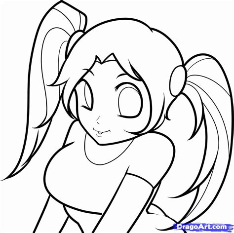 Cute Anime Face Girls Coloring Pages - Coloring Home