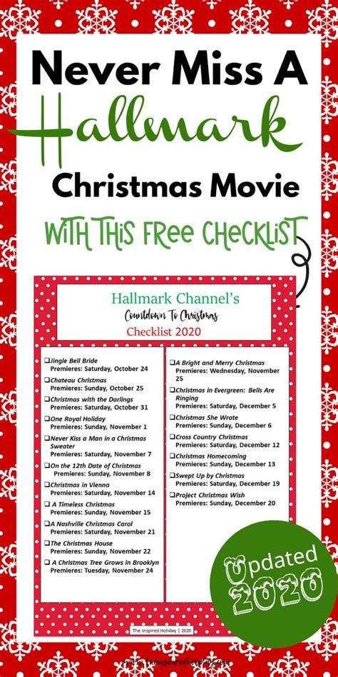 Hallmark Christmas Movies 2020 Schedule is HERE! | Hallmark christmas ...