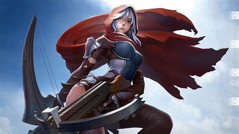 Online crop | HD wallpaper: Anime Girls, Crossbow, Hoods | Wallpaper Flare