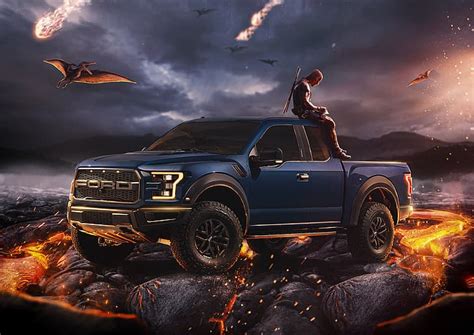 Online crop | HD wallpaper: F-150 raptor, Ford, Deadpool, dinosaurs ...