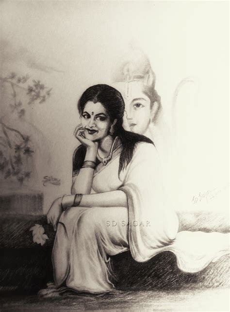 Sita maa ️ | Art sketches pencil, Ganesha sketch, Sketches