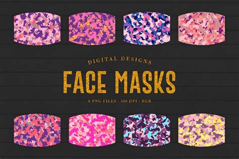 Camo Face Mask Designs For Sublimation (901837)