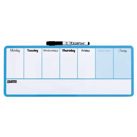 Nobo Magnetic Whiteboard Weekly-Planner 360x140mm Blue 1904047 | Fast UK Delivery