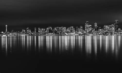 Downtown Seattle Skyline at Night Seattle Washington Photo - Etsy