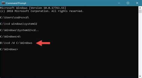 Changing the drive and directory in Command Prompt | Delete folder, Prompts, Command