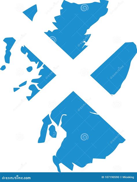 Scotland map with flag stock vector. Illustration of country - 107190590