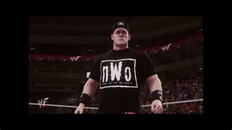 WWE 2K18 John cena nwo attire and entrance + custom WWF wrestlemania arena preview - YouTube