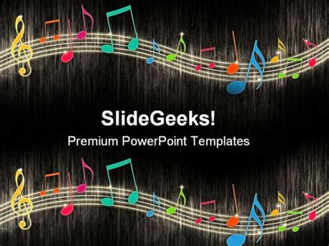 Music Notes Background Entertainment PowerPoint Templates And PowerPoint Backgrounds 0411 ...