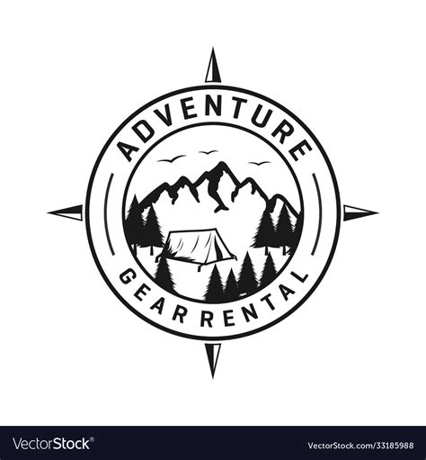 Adventure logo design Royalty Free Vector Image