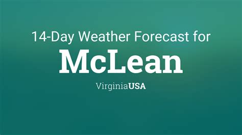 McLean, Virginia, USA 14 day weather forecast